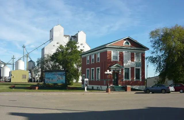 Town Office and grain elevators