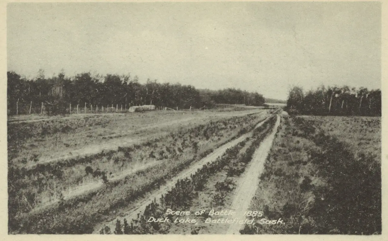 Scene of the 1885 Battle, Duck Lake battlefield, about 1920